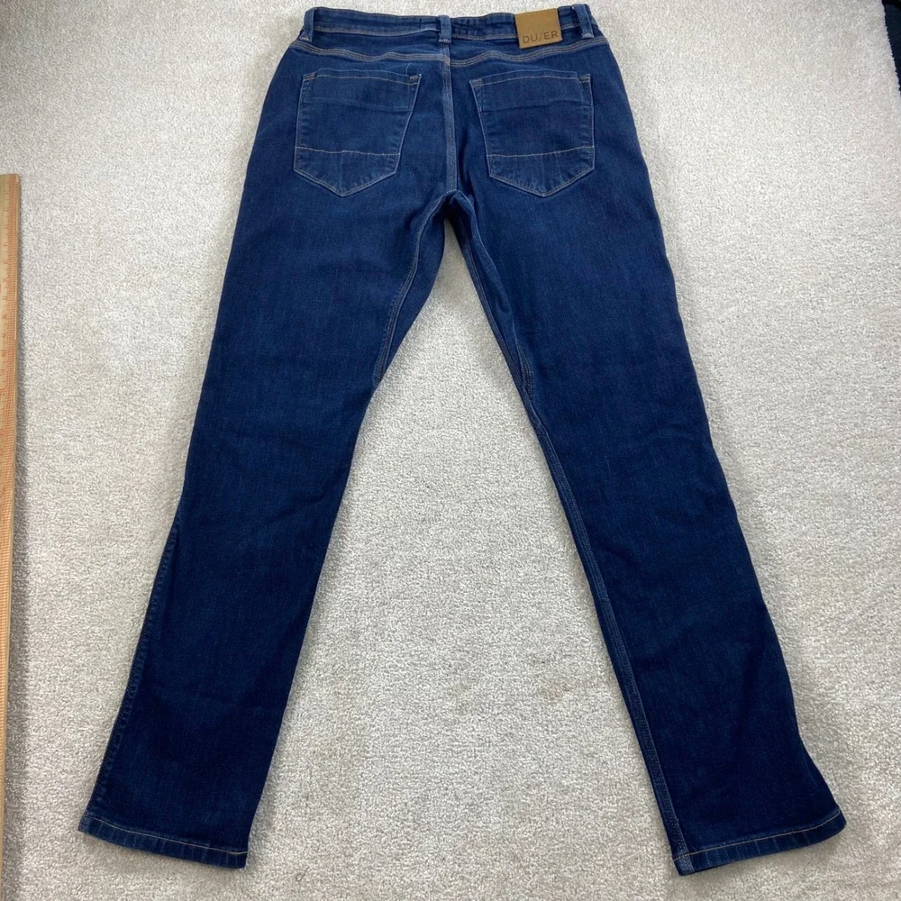 DU/ER Relaxed Taper Jeans Mens 32 Dark Blue L2X Performance Denim